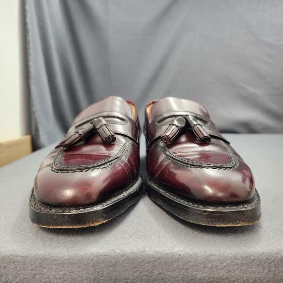 E.T. Wright Tassel Loafers Mens 10.5 N Burgundy Leather Goodyear Welt Mexico main image 6